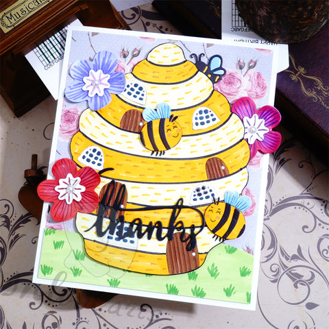 Inlovearts Honeycomb and Bee Cutting Dies