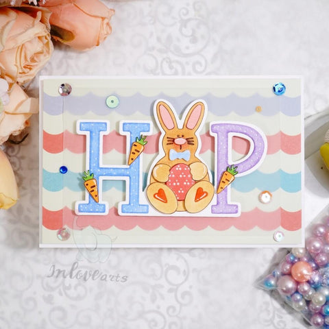 Inlovearts Hop Rabbit Cutting Dies