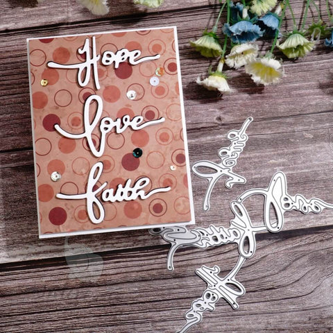 Inlovearts "Hope, Love, Faith, Jesus, Grace" Cutting Dies