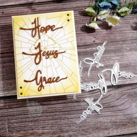 Inlovearts "Hope, Love, Faith, Jesus, Grace" Cutting Dies