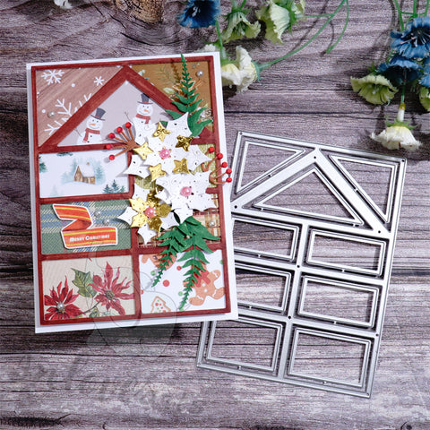 Inlovearts House Patterned Background Board Cutting Dies