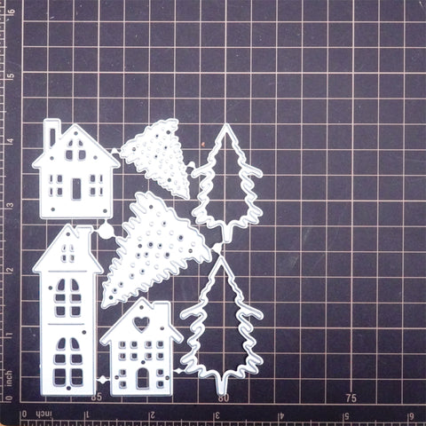 Inlovearts House and Tree Set Cutting Dies