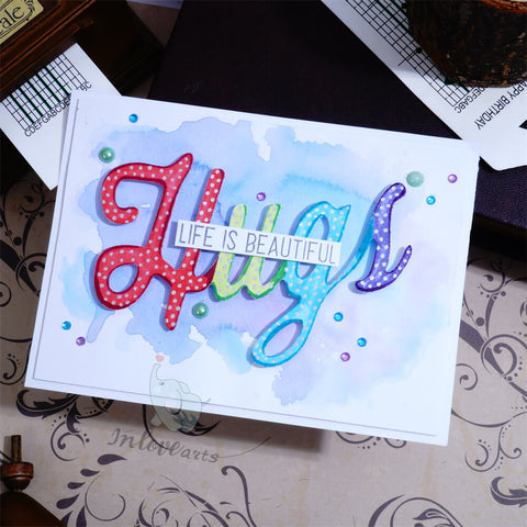 Inlovearts Hugs Word Cutting Dies