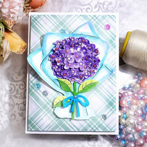 Inlovearts Hydrangea Bouquet Cutting Dies