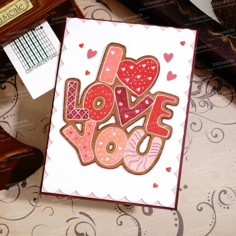 Inlovearts "I LOVE YOU" Word Cutting Dies