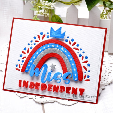 Inlovearts Independence Day Decorated Rainbow Cutting Dies