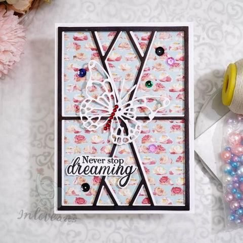 Inlovearts Interlaced Plates Background Board Cutting Dies