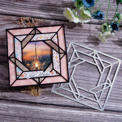 Inlovearts Interlaced Square Background Board Cutting Dies