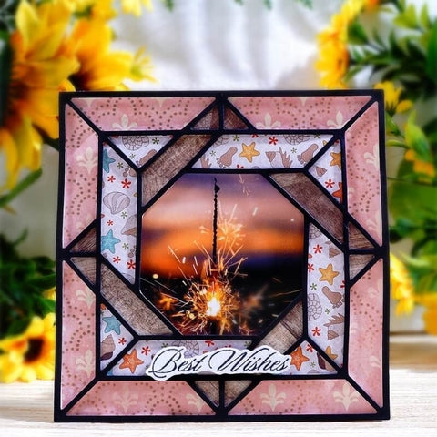 Inlovearts Interlaced Square Background Board Cutting Dies