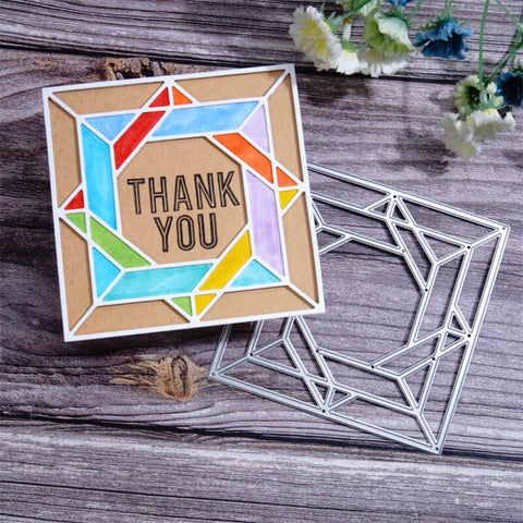 Inlovearts Interlaced Square Background Board Cutting Dies