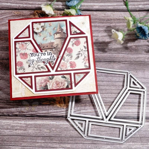 Inlovearts Irregular Geometric Background Board Cutting Dies