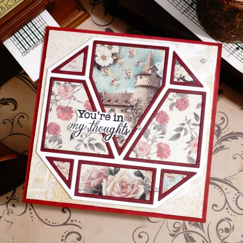 Inlovearts Irregular Geometric Background Board Cutting Dies