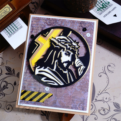 Inlovearts Jesus Round Board Cutting Dies