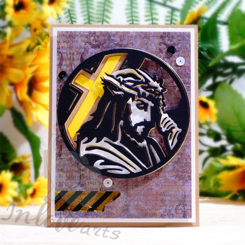 Inlovearts Jesus Round Board Cutting Dies