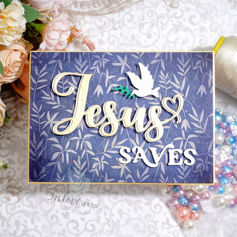 Inlovearts "Jesus Saves" Word Cutting Dies