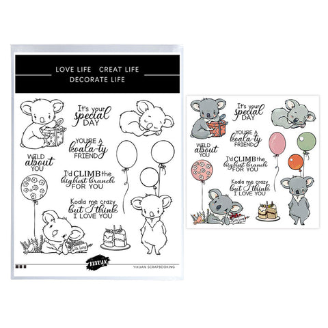 Inlovearts Koala Celebrate Birthday Die with Stamps Set