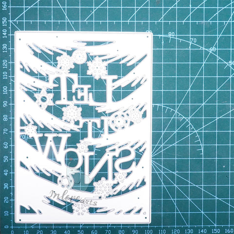 Inlovearts "LET IT SNOW" Background Board Cutting Dies