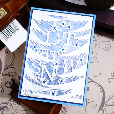 Inlovearts "LET IT SNOW" Background Board Cutting Dies