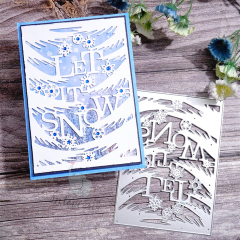 Inlovearts "LET IT SNOW" Background Board Cutting Dies