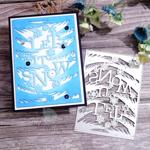 Inlovearts "LET IT SNOW" Background Board Cutting Dies