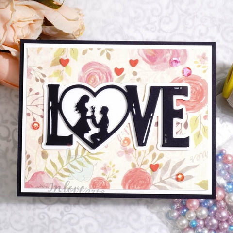 Inlovearts LOVE Word with Marriage Scene Cutting Dies