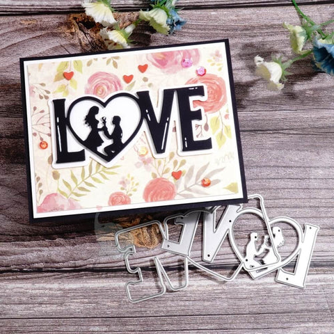 Inlovearts LOVE Word with Marriage Scene Cutting Dies