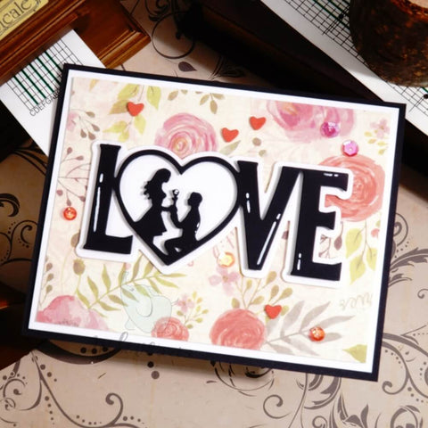 Inlovearts LOVE Word with Marriage Scene Cutting Dies