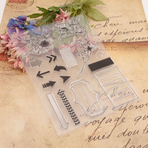 Inlovearts Label Arrow Clear Stamps