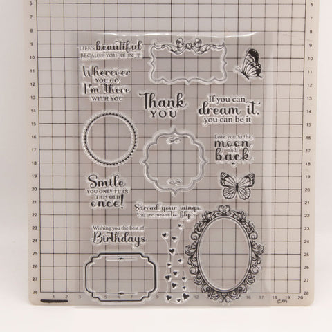 Inlovearts Lace Border Clear Stamps