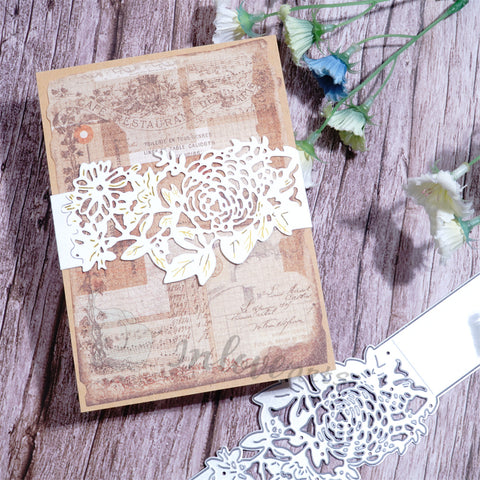 Inlovearts Lace Flower Border Cutting Dies