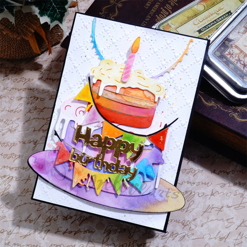 Inlovearts Large Birthday Cake Cutting Dies
