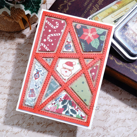 Inlovearts Hollow Pentagram Background Board Cutting Dies