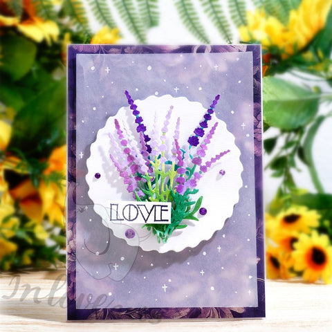 Inlovearts Lavender Bouquet Cutting Dies