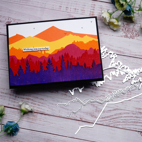 Inlovearts Layered Mountain Cutting Dies