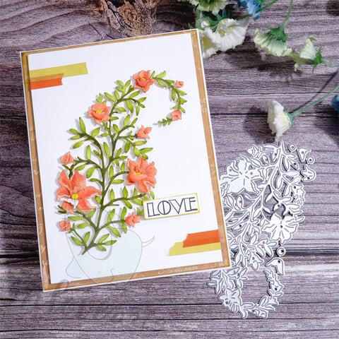 Inlovearts Leaf and Blooming Flower Cutting Dies