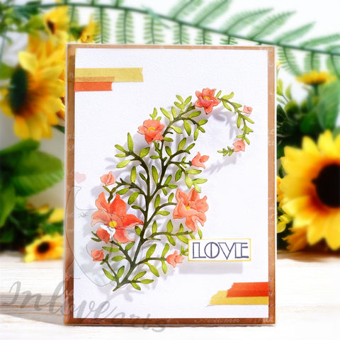 Inlovearts Leaf and Blooming Flower Cutting Dies