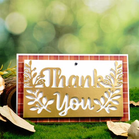 Inlovearts Leaves and Thank You Word Cutting Dies