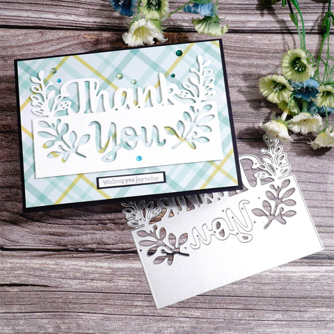 Inlovearts Leaves and Thank You Word Cutting Dies