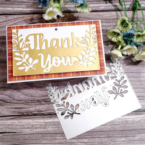 Inlovearts Leaves and Thank You Word Cutting Dies