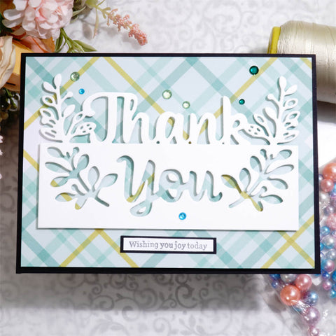 Inlovearts Leaves and Thank You Word Cutting Dies