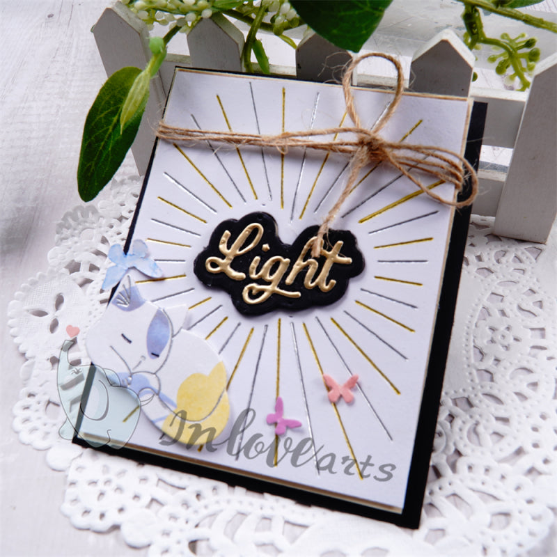 Inlovearts "Light" Word Background Board Cutting Dies