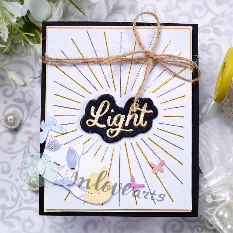 Inlovearts "Light" Word Background Board Cutting Dies