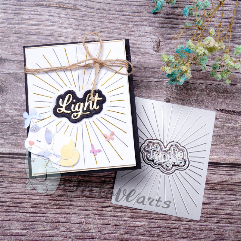 Inlovearts "Light" Word Background Board Cutting Dies
