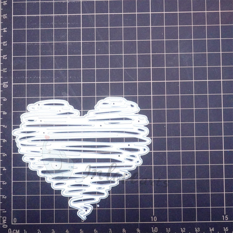 Inlovearts Line Drawing Heart Cutting Dies