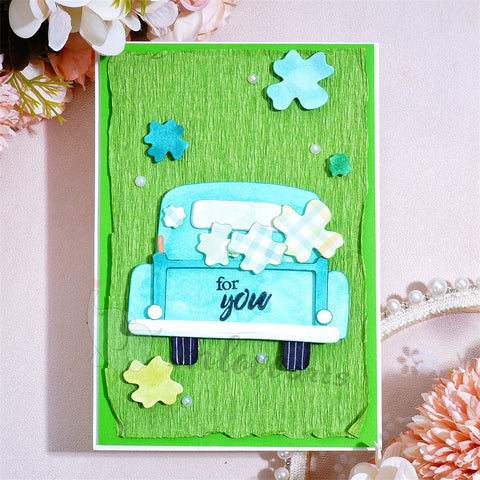 Inlovearts Little Car and Four-leaf Clover Cutting Dies