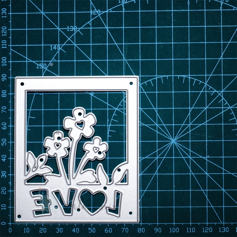 Inlovearts Little Flower Photo Frame Cutting Dies