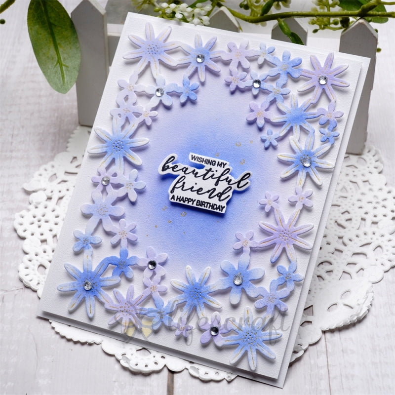 Inlovearts Little Flowers Frame Cutting Dies