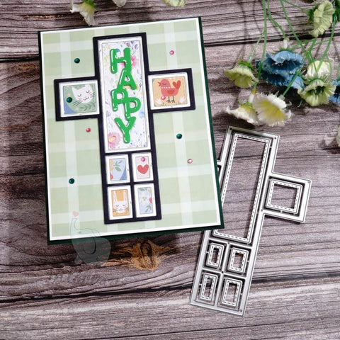 Inlovearts Little Grid Pattern Cross Cutting Dies