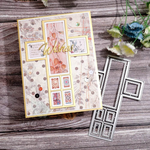 Inlovearts Little Grid Pattern Cross Cutting Dies