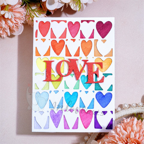 Inlovearts Little Heart Background Cutting Dies
